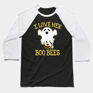 Boo Bees Shirt Halloween Couple I Love Her Matching Costume Baseball T-Shirt